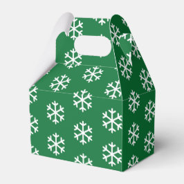 Snowflake Green Kerstmis-voordestoestel Bedankdoosjes