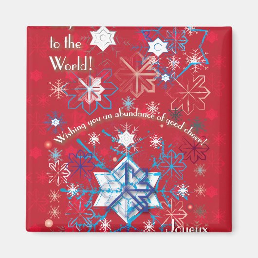 Snowflake Greetings I Magneet (Voorkant)