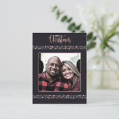 Snowflake, grijs feestdagenkaart (Staand voorkant)