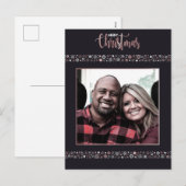 Snowflake, grijs feestdagenkaart (Voorkant / Achterkant)