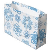 Snowflake Groot Cadeauzakje (Achterkant Gekanteld)