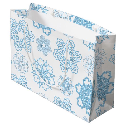 Snowflake Groot Cadeauzakje (Achterkant Gekanteld)