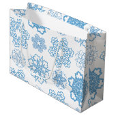 Snowflake Groot Cadeauzakje (Voorkant Gekanteld)