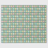 Snowflake Harlequin MCM Blauwgroen Cadeaupapier (Vlak)