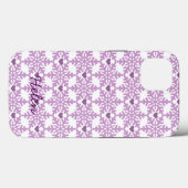Snowflake Heart Pattern - Custom name Case-Mate iP iPhone Case (Achterkant (horizontaal))