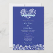 Snowflake Heart Winter Uitnodiging (Voorkant)