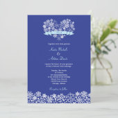 Snowflake Heart Winter Uitnodiging (Staand voorkant)