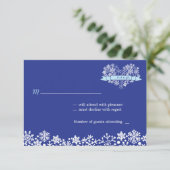 Snowflake Heart Winter Wedding RSVP (Staand voorkant)