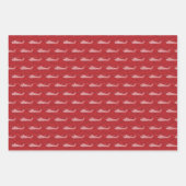 Snowflake Helicopters - Red Inpakpapier Vel (Voorkant 2)
