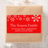 Snowflake Holiday Adres label (Insitu)