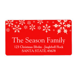 Snowflake Holiday Adres label
