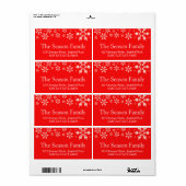 Snowflake Holiday Adres label (Full Sheet)
