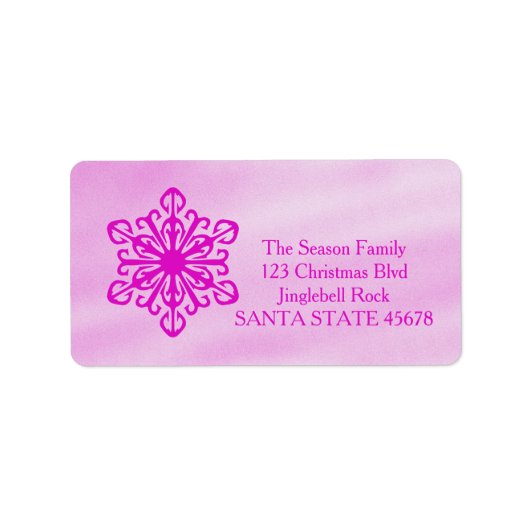 Snowflake Holiday Adres label (Voorkant)