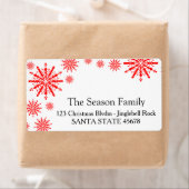 Snowflake Holiday Adres label (Insitu)