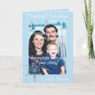 Snowflake Holiday Card Feestdagen Kaart