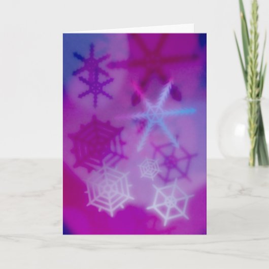 Snowflake Holiday Card Feestdagen Kaart (Voorkant)