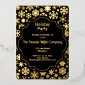 Snowflake Holiday Folie Uitnodiging (Voorkant)