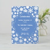 Snowflake Holiday Folie Uitnodiging (Staand Voorkant)