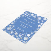 Snowflake Holiday Folie Uitnodiging (Gedraaid)