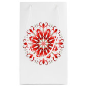 Snowflake Holiday Gift Bag Klein Cadeauzakje (Achterkant)