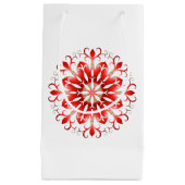 Snowflake Holiday Gift Bag Klein Cadeauzakje (Voorkant)