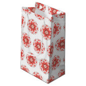 Snowflake Holiday Gift Bag Klein Cadeauzakje (Achterkant Gekanteld)