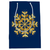 Snowflake Holiday Gift Bag Medium Cadeauzakje (Voorkant)