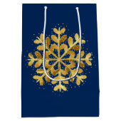 Snowflake Holiday Gift Bag Medium Cadeauzakje (Achterkant)