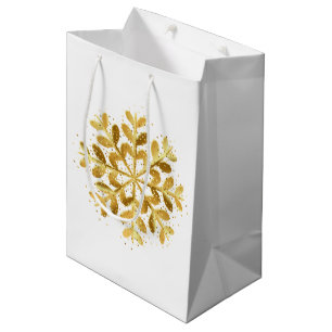 Snowflake Holiday Gift Bag Medium Cadeauzakje