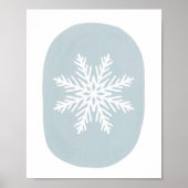 Snowflake Holiday Home Decor Wall Art Poster (Voorkant)