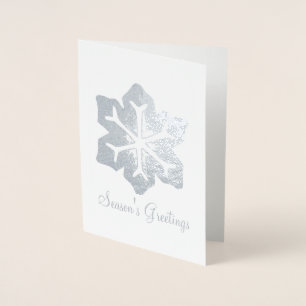 Snowflake Holiday Kerstmis Folie Kaarten