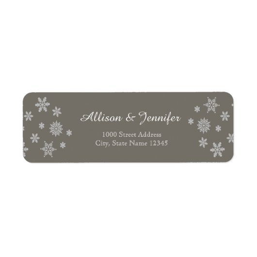 Snowflake Holiday Label Adres (Voorkant)