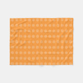 Snowflake Holiday Pattern Deep Saffron Kerstmis Fleece Deken (Voorkant (Horizontaal))