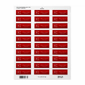  Snowflake Holiday Red Label Adres (Full Sheet)