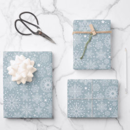 Snowflake Holiday Wrapping Paper Sheets