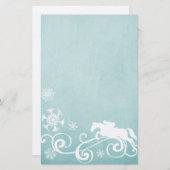 Snowflake Horse Holiday Kerstmis Briefpapier (Voorkant / Achterkant)