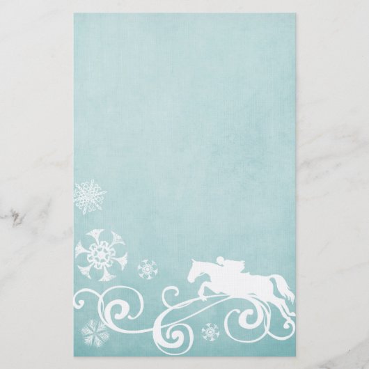 Snowflake Horse Holiday Kerstmis Briefpapier (Voorkant)