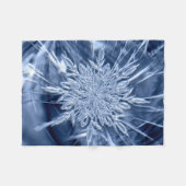 Snowflake Ice Crystal Fleece Deken (Voorkant (Horizontaal))