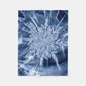 Snowflake Ice Crystal Fleece Deken (Voorkant)