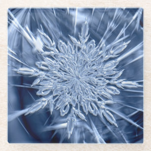 Snowflake Ice Crystal Glazen Onderzetter