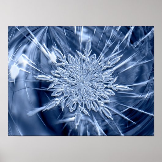 Snowflake Ice Crystal Poster (Voorkant)