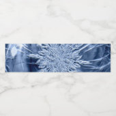 Snowflake Ice Crystal Waterfles Etiket (Enkel label)