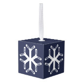 Snowflake Ice Hockey Sticks Holiday Decoration Ornament (Achter hoekig)