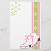 Snowflake Ice-Schaatsen Briefpapier (Voorkant)