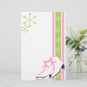 Snowflake Ice-Schaatsen Briefpapier (Staand voorkant)
