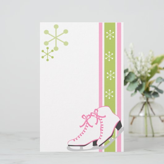 Snowflake Ice-Schaatsen Briefpapier (Staand voorkant)