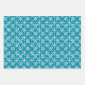 Snowflake in blauw inpakpapier vel (Voorkant 2)