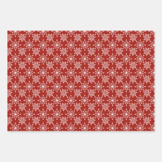 Snowflake in rood inpakpapier vel (Voorkant 3)