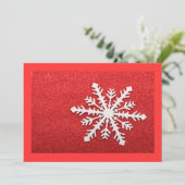 Snowflake Invitation Kaart (Staand voorkant)