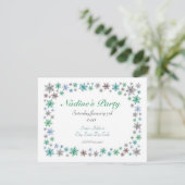Snowflake Invitation Kaart (Staand voorkant)